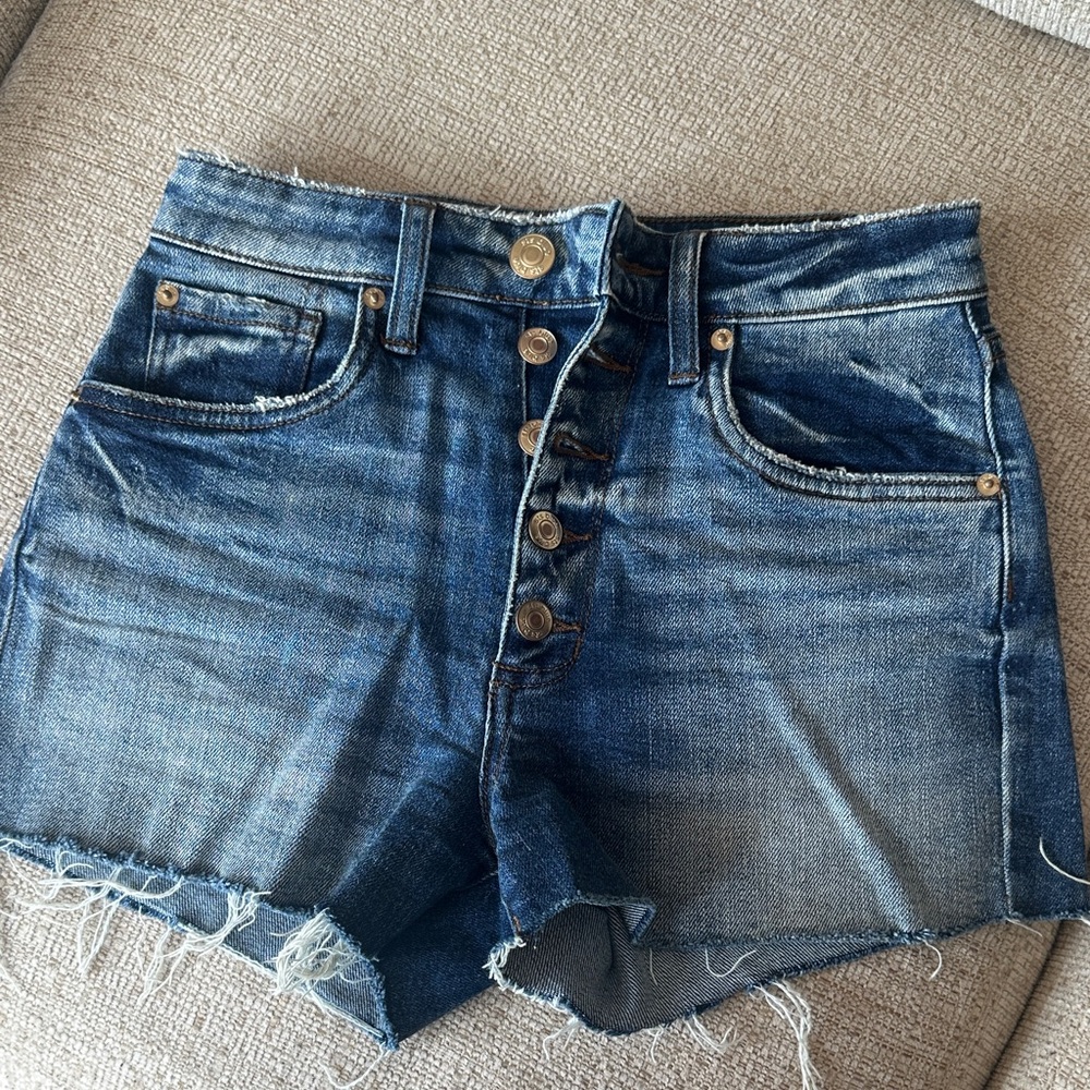 STS Blue Distressed Button-Fly Jean Shorts